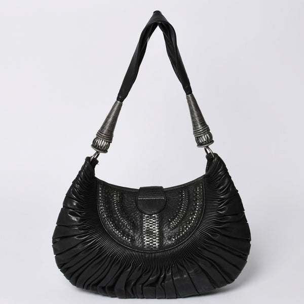 Very Good Condition Christian Dior Handbag 07 RU 1017 Clutch Bag Black Used 4a000852