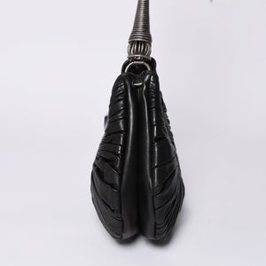 Very Good Condition Christian Dior Handbag 07 RU 1017 Clutch Bag Black Used 4a000852