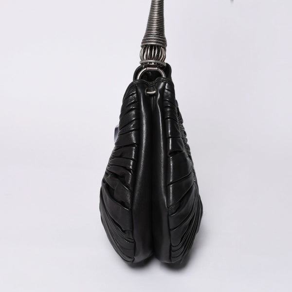 Very Good Condition Christian Dior Handbag 07 RU 1017 Clutch Bag Black Used 4a000852