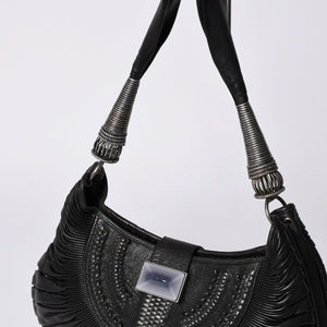 Very Good Condition Christian Dior Handbag 07 RU 1017 Clutch Bag Black Used 4a000852