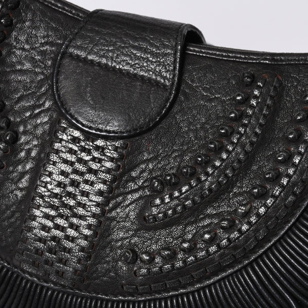 Very Good Condition Christian Dior Handbag 07 RU 1017 Clutch Bag Black Used 4a000852