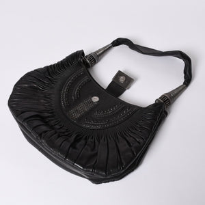 Very Good Condition Christian Dior Handbag 07 RU 1017 Clutch Bag Black Used 4a000852