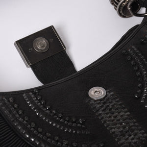 Very Good Condition Christian Dior Handbag 07 RU 1017 Clutch Bag Black Used 4a000852