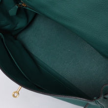 画像をギャラリービューアに読み込む, 極美品 HERMES エルメス ケリー32 内縫い □Q刻印 トリヨンクレマンス グリーン シルバー金具 ハンドバッグ 2WAY 中古 4a001265