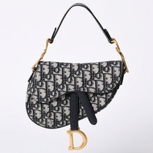 画像をギャラリービューアに読み込む, 極美品 Christian Dior クリスチャンディオール サドルミニバッグ ハンドバッグ M0456CTZQ オブリーク ネイビー 中古 4a000999