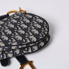 画像をギャラリービューアに読み込む, 極美品 Christian Dior クリスチャンディオール サドルミニバッグ ハンドバッグ M0456CTZQ オブリーク ネイビー 中古 4a001000