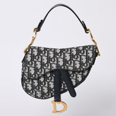 Christian Dior クリスチャンディオール サドルバッグ Saddle Bag 05-RU-1118 ミニディオール Mini Dior オブリーク ジャガード 美品 中古 4a000850