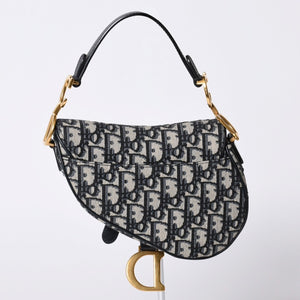 Christian Dior クリスチャンディオール サドルバッグ Saddle Bag 05-RU-1118 ミニディオール Mini Dior オブリーク ジャガード 美品 中古 4a000850