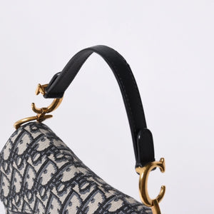 Christian Dior クリスチャンディオール サドルバッグ Saddle Bag 05-RU-1118 ミニディオール Mini Dior オブリーク ジャガード 美品 中古 4a000850