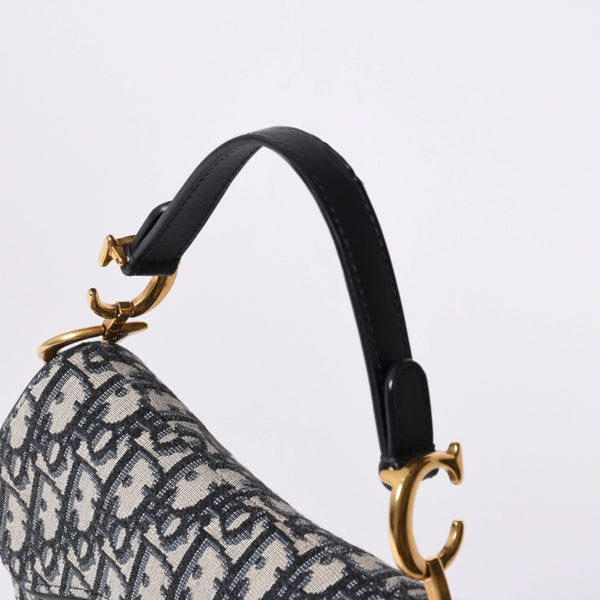 Christian Dior クリスチャンディオール サドルバッグ Saddle Bag 05-RU-1118 ミニディオール Mini Dior オブリーク ジャガード 美品 中古 4a000850