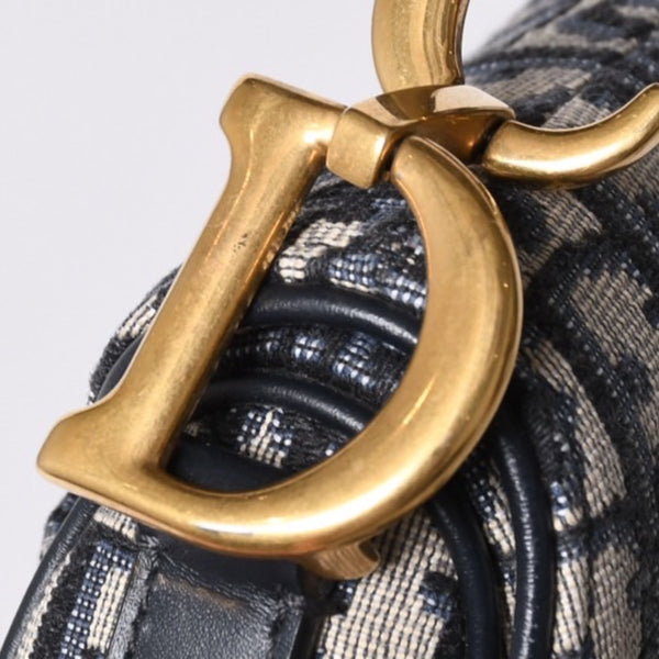 Christian Dior クリスチャンディオール サドルバッグ Saddle Bag 05-RU-1118 ミニディオール Mini Dior オブリーク ジャガード 美品 中古 4a000850