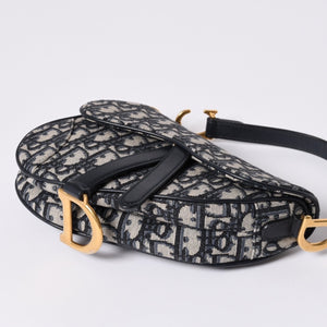 Christian Dior クリスチャンディオール サドルバッグ Saddle Bag 05-RU-1118 ミニディオール Mini Dior オブリーク ジャガード 美品 中古 4a000850
