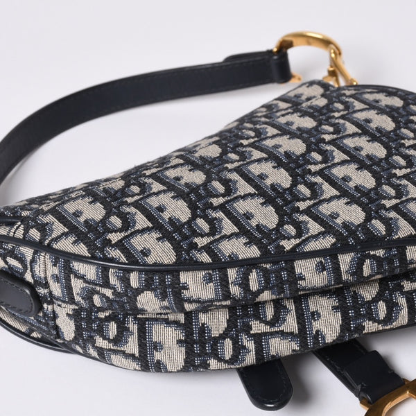 Christian Dior クリスチャンディオール サドルバッグ Saddle Bag 05-RU-1118 ミニディオール Mini Dior オブリーク ジャガード 美品 中古 4a000850