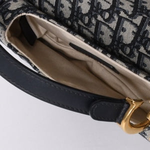 Christian Dior クリスチャンディオール サドルバッグ Saddle Bag 05-RU-1118 ミニディオール Mini Dior オブリーク ジャガード 美品 中古 4a000850