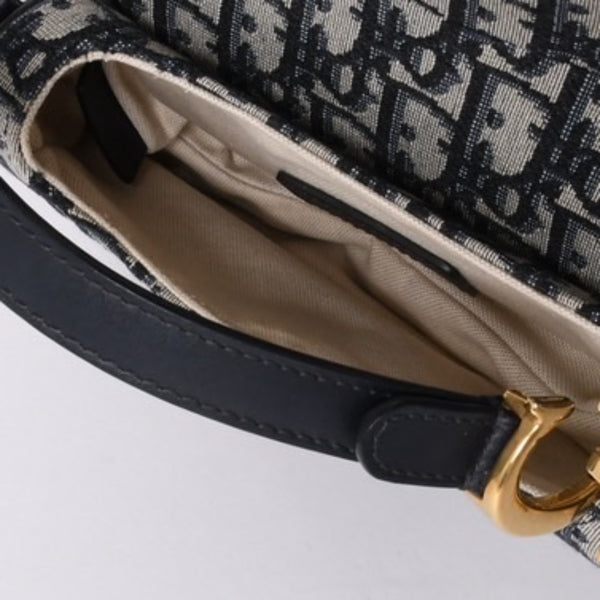 Christian Dior クリスチャンディオール サドルバッグ Saddle Bag 05-RU-1118 ミニディオール Mini Dior オブリーク ジャガード 美品 中古 4a000850