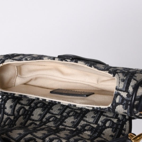 Christian Dior クリスチャンディオール サドルバッグ Saddle Bag 05-RU-1118 ミニディオール Mini Dior オブリーク ジャガード 美品 中古 4a000850