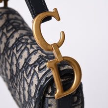 画像をギャラリービューアに読み込む, 極美品 Christian Dior クリスチャンディオール サドルミニバッグ ハンドバッグ M0456CTZQ オブリーク ネイビー 中古 4a000999