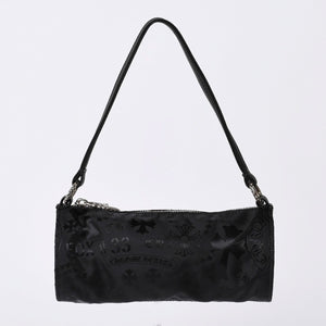 New and unused CHROME HEARTS nylon pouch new all over pattern multi-logo nylon bag leather patch used 4a001126