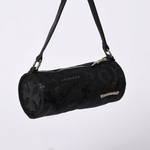 New and unused CHROME HEARTS nylon pouch new all over pattern multi-logo nylon bag leather patch used 4a001126