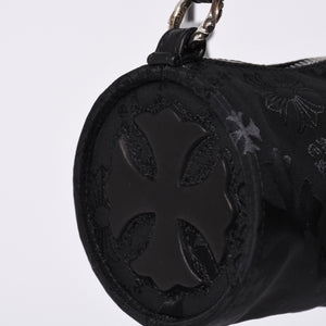 New and unused CHROME HEARTS nylon pouch new all over pattern multi-logo nylon bag leather patch used 4a001126