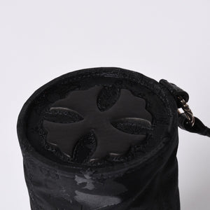 New and unused CHROME HEARTS nylon pouch new all over pattern multi-logo nylon bag leather patch used 4a001126