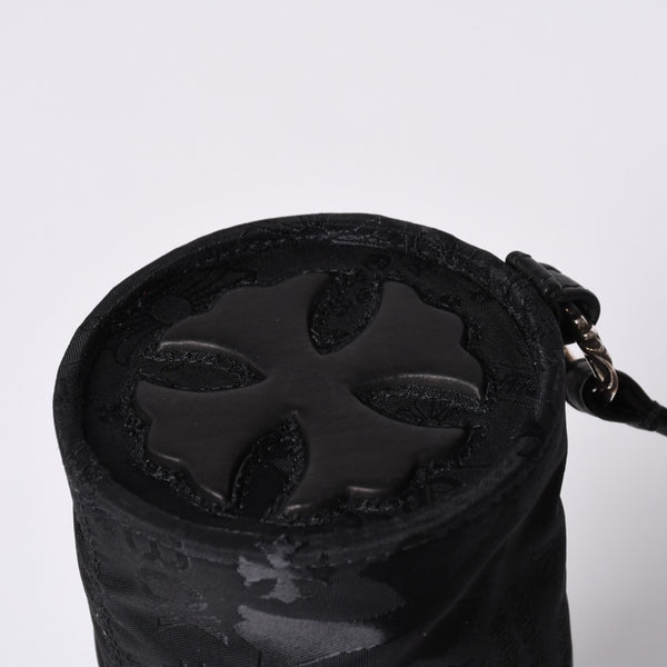New and unused CHROME HEARTS nylon pouch new all over pattern multi-logo nylon bag leather patch used 4a001126