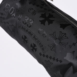 New and unused CHROME HEARTS nylon pouch new all over pattern multi-logo nylon bag leather patch used 4a001126