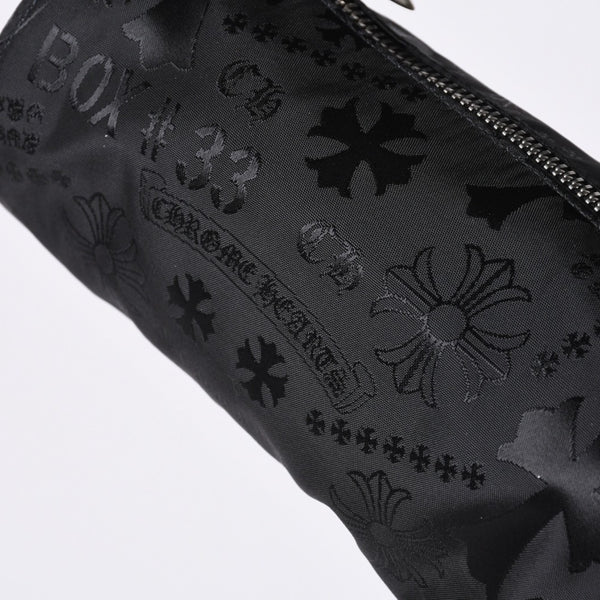 New and unused CHROME HEARTS nylon pouch new all over pattern multi-logo nylon bag leather patch used 4a001126