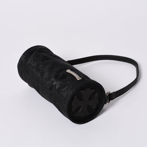 New and unused CHROME HEARTS nylon pouch new all over pattern multi-logo nylon bag leather patch used 4a001126