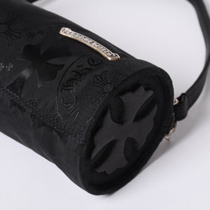 New and unused CHROME HEARTS nylon pouch new all over pattern multi-logo nylon bag leather patch used 4a001126