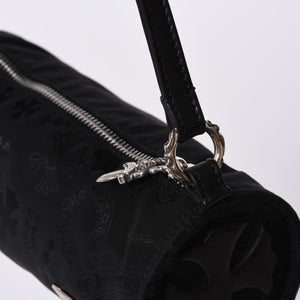 New and unused CHROME HEARTS nylon pouch new all over pattern multi-logo nylon bag leather patch used 4a001126