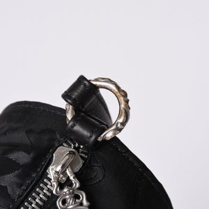 New and unused CHROME HEARTS nylon pouch new all over pattern multi-logo nylon bag leather patch used 4a001126