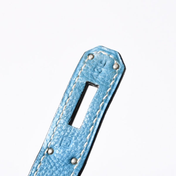 極美品 エルメス HERMES オータクロア 32 ハンドバッグ ブルージーン トゴ シルバー金具 レディース □J刻印中古 4a000973