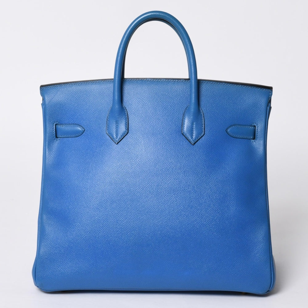 極美品 エルメス HERMES オータクロア 32 ハンドバッグ クシュベル ブルーフランス ゴールド金具 レディース □C刻印中古 4a000886