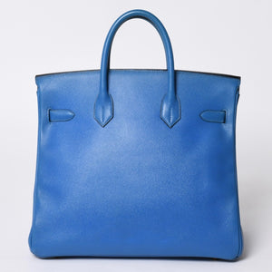 極美品 エルメス HERMES オータクロア 32 ハンドバッグ クシュベル ブルーフランス ゴールド金具 レディース □C刻印中古 4a000886