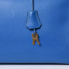 画像をギャラリービューアに読み込む, 極美品 エルメス HERMES オータクロア 32 ハンドバッグ クシュベル ブルーフランス ゴールド金具 レディース □C刻印中古 4a000886
