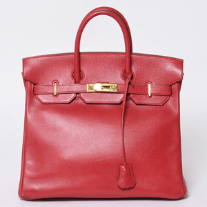 極美品 エルメス HERMES オータクロア 32 ハンドバッグ クシュベル ルージュヴィフ ゴールド金具 レディース 〇Z刻印中古 4a000976