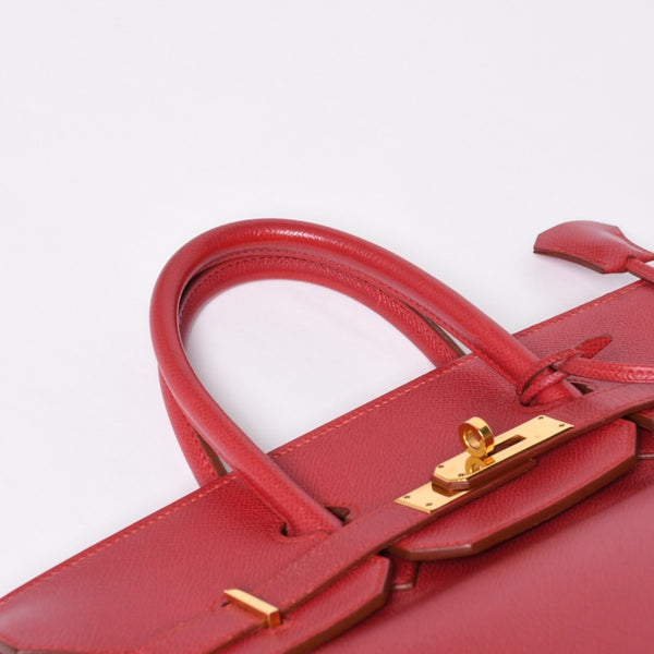 極美品 エルメス HERMES オータクロア 32 ハンドバッグ クシュベル ルージュヴィフ ゴールド金具 レディース 〇Z刻印中古 4a000976