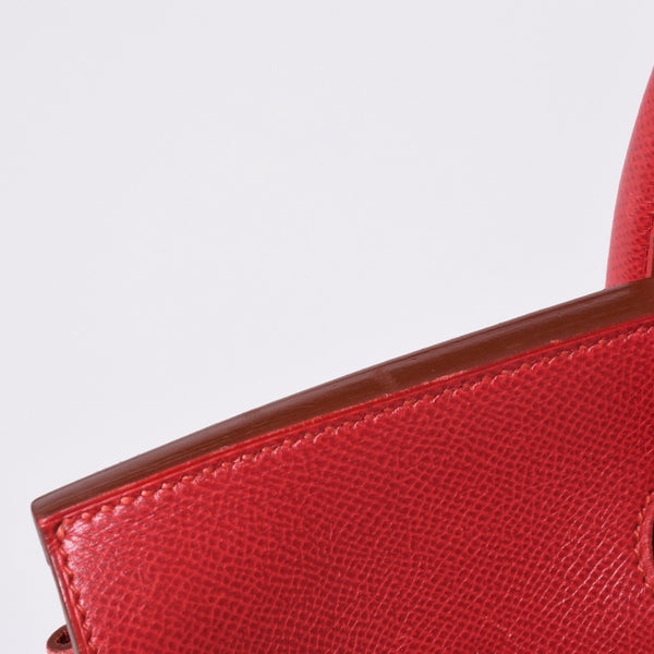 極美品 エルメス HERMES オータクロア 32 ハンドバッグ クシュベル ルージュヴィフ ゴールド金具 レディース 〇Z刻印中古 4a000976
