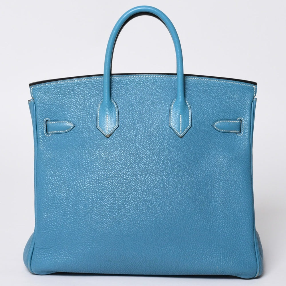 極美品 エルメス HERMES オータクロア 32 ハンドバッグ ブルージーン トゴ シルバー金具 レディース □J刻印中古 4a000973