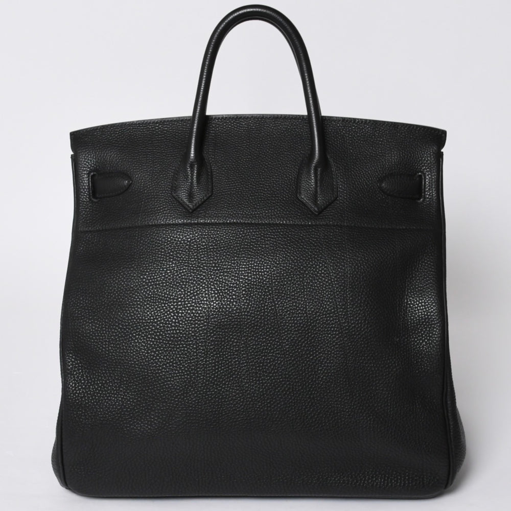 極美品 HERMES エルメス Haut a Courroies オータクロア40 ハンドバッグ ブラック トゴ シルバー金具 □I刻刻印 中古 4a001021