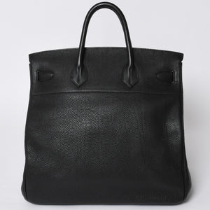 極美品 HERMES エルメス Haut a Courroies オータクロア40 ハンドバッグ ブラック トゴ シルバー金具 □I刻刻印 中古 4a001021