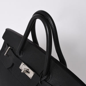 極美品 HERMES エルメス Haut a Courroies オータクロア40 ハンドバッグ ブラック トゴ シルバー金具 □I刻刻印 中古 4a001021