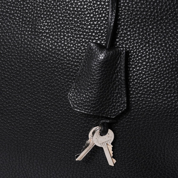 極美品 HERMES エルメス Haut a Courroies オータクロア40 ハンドバッグ ブラック トゴ シルバー金具 □I刻刻印 中古 4a001021