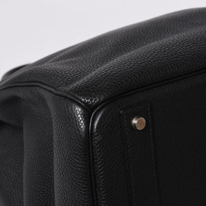 極美品 HERMES エルメス Haut a Courroies オータクロア40 ハンドバッグ ブラック トゴ シルバー金具 □I刻刻印 中古 4a001021