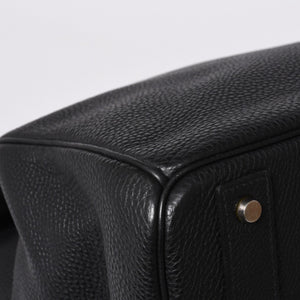 極美品 HERMES エルメス Haut a Courroies オータクロア40 ハンドバッグ ブラック トゴ シルバー金具 □I刻刻印 中古 4a001021