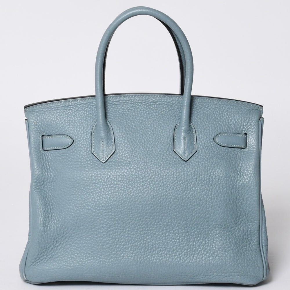 極美品 HERMES エルメス バーキン30 ハンドバッグ トゴ シエル シルバー金具 □M刻印 中古 4a001020