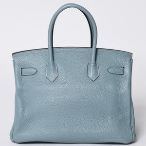 極美品 HERMES エルメス バーキン30 ハンドバッグ トゴ シエル シルバー金具 □M刻印 中古 4a001020