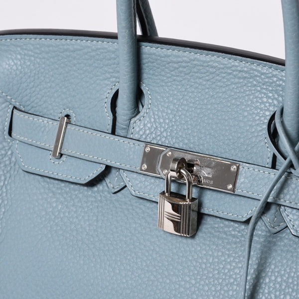 極美品 HERMES エルメス バーキン30 ハンドバッグ トゴ シエル シルバー金具 □M刻印 中古 4a001020