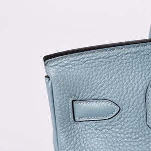 極美品 HERMES エルメス バーキン30 ハンドバッグ トゴ シエル シルバー金具 □M刻印 中古 4a001020
